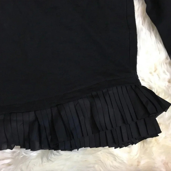 New J. Crew ruffle Hem sweatshirt long sleeve e0102 pleated layered size XXS - Picture 3 of 7